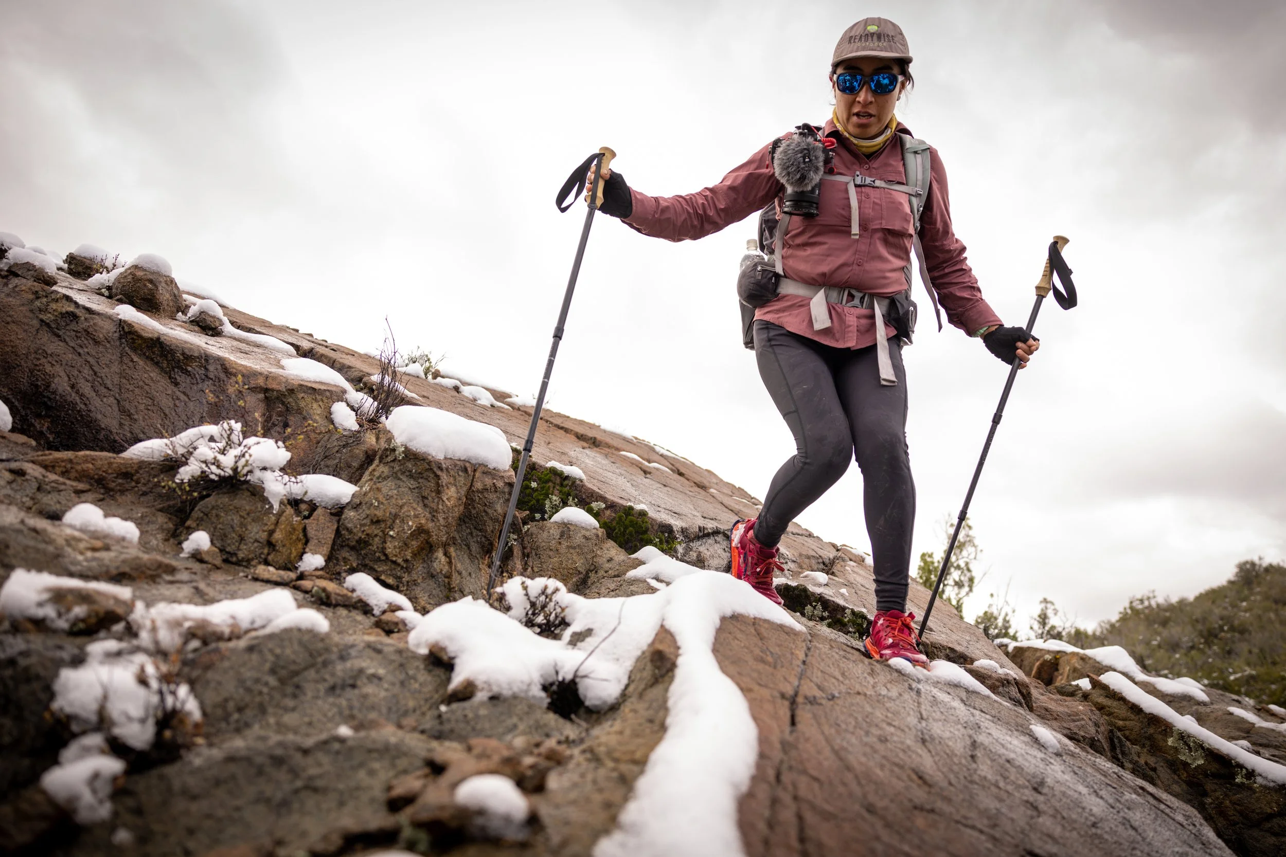 Zelzin hiking in snow
