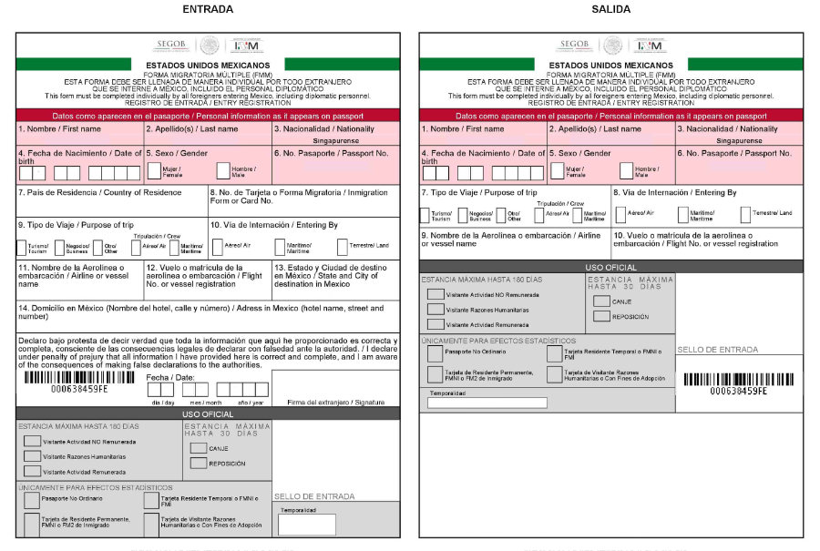 do i need mexican tourist card